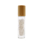 Rock Quartz Gemstone Roller Bottle with Wooden Cap – 5ml