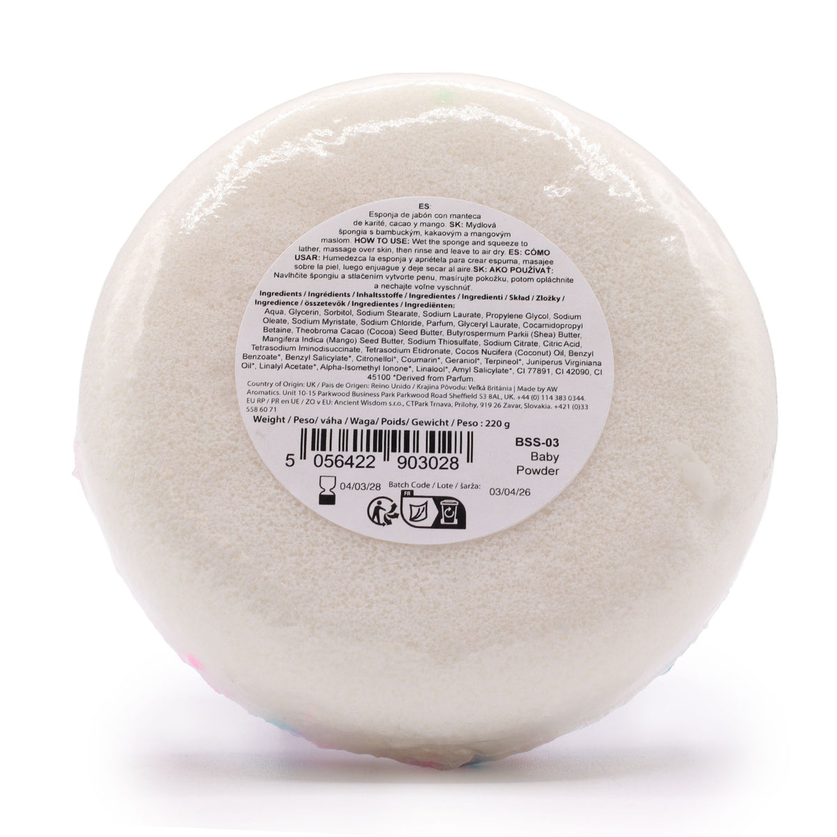 Baby Powder Bubble Soap Sponge